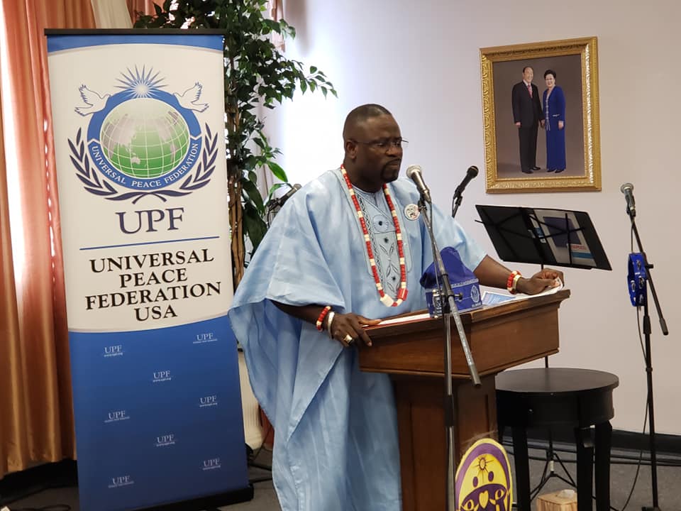 Rev. Dr. Prince Adekoya giving the invocation